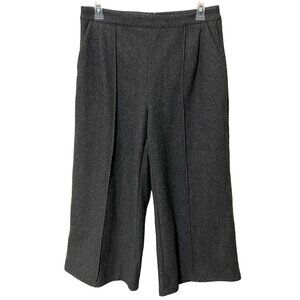 Stylewe Wide Leg Dress Pants L‎ Gray Wool Blend Classic Career Business Office